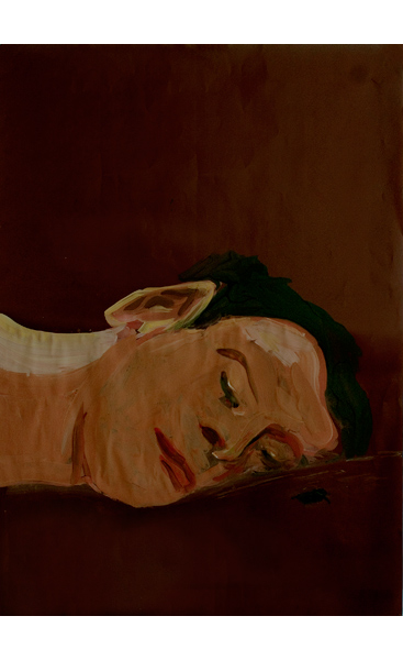 Slapend hoofd, 70 x 50 cm, 2011